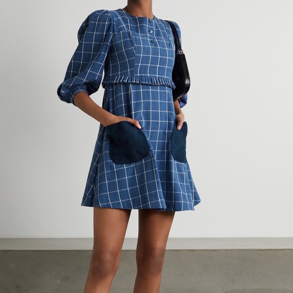 Sindiso Khumalo checked cotton mini dress 4 New